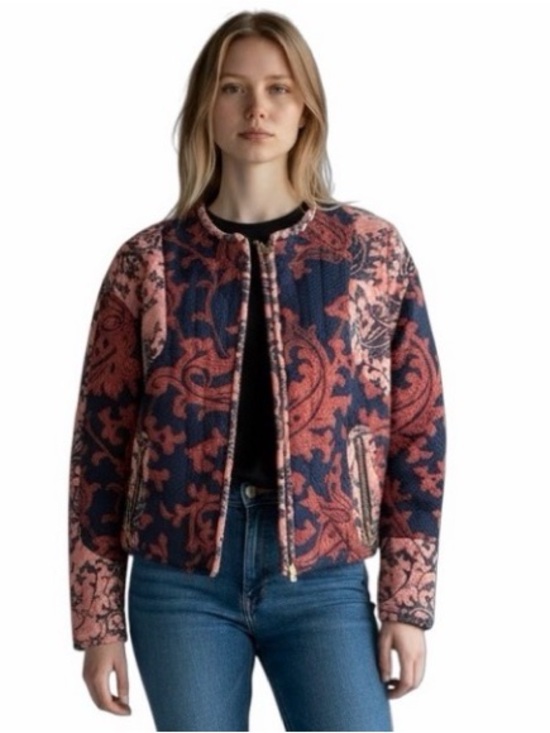 H&M Jackets & Blazers - H&M Quilted Fall Colors Bomber Jacket Size 6